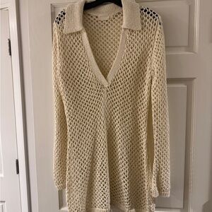 Monday Swimwear Cream Knit Coverup